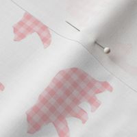 Bear Walk - Soft Pink Plaid