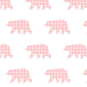 Bear Walk - Soft Pink Plaid