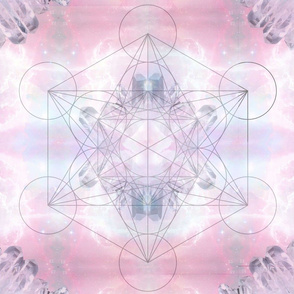 21x21Crystals&Clouds Crystal Grid or Tarot Cloth