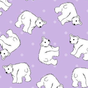 Polar Bears On Lavender