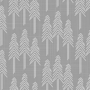 Forest - Pine Trees Light Gray