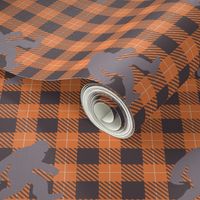 Big foot buffalo check plaid- orange