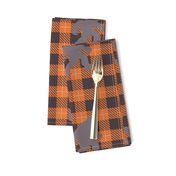 Big foot buffalo check plaid- orange