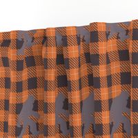 Big foot buffalo check plaid- orange