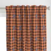 Big foot buffalo check plaid- orange