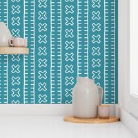 African Mud Cloth // Teal // Large