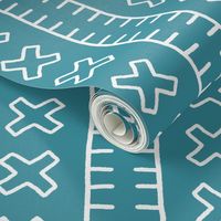 African Mud Cloth // Teal // Large