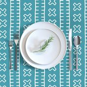 African Mud Cloth // Teal // Large