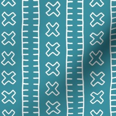 African Mud Cloth // Teal // Small