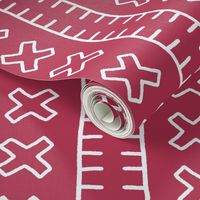 African Mud Cloth // Magenta // Large