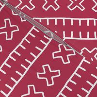 African Mud Cloth // Magenta // Large