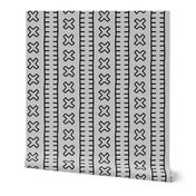 African Mud Cloth // Light Grey // Large