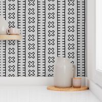 African Mud Cloth // Light Grey // Large