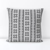 African Mud Cloth // Light Grey // Large