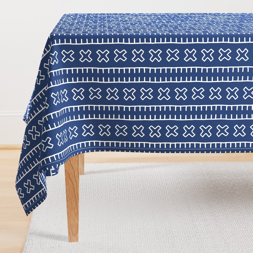 African Mud Cloth // Navy // Large