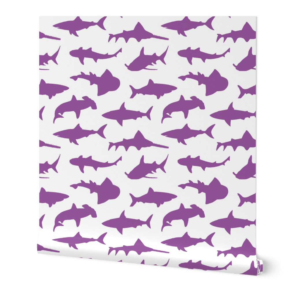 Purple Sharks // Large