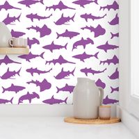 Purple Sharks // Large
