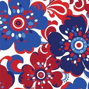 Floral Whimsy LARGE - Patriotic