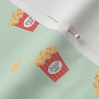 Popcorn party date night to the movies cool retro style food pattern mint