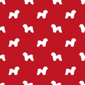 bichon frise pet quilt a dog breed quilt fabric coordinate silhouette