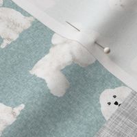 bichon frise pet quilt b dog breed quilt fabric wholecloth cheater quilt