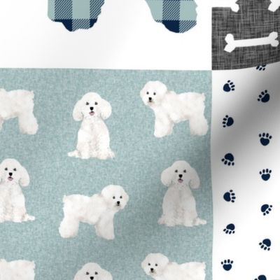 bichon frise pet quilt b dog breed quilt fabric wholecloth cheater quilt