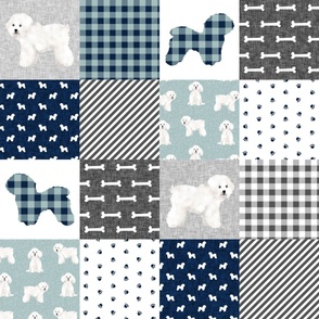 bichon frise pet quilt b dog breed quilt fabric wholecloth cheater quilt