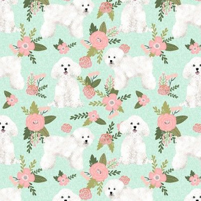 bichon frise pet quilt d dog breed quilt fabric coordinate floral