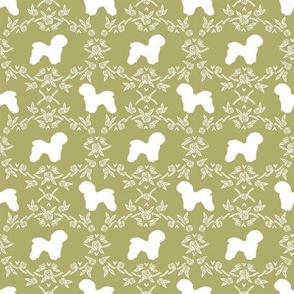 bichon frise pet quilt d dog breed quilt fabric coordinate silhouette floral