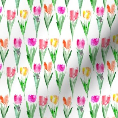 Watercolor tulips smaller scale