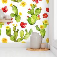 Bright Cacti - Extra Large Print - Desert Cactus - Prickly Pear