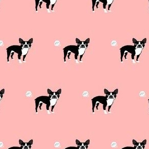 boston terrier dog breed fabric funny fart terriers pink