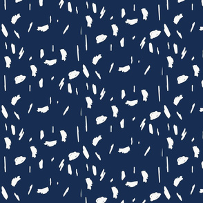 white paint dots on navy