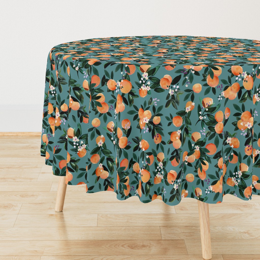 Dear Clementine oranges - teal