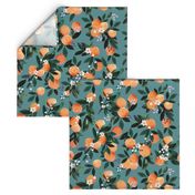 Dear Clementine oranges - teal