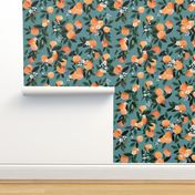 Dear Clementine oranges - teal