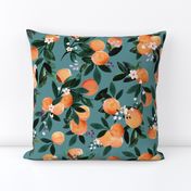 Dear Clementine oranges - teal