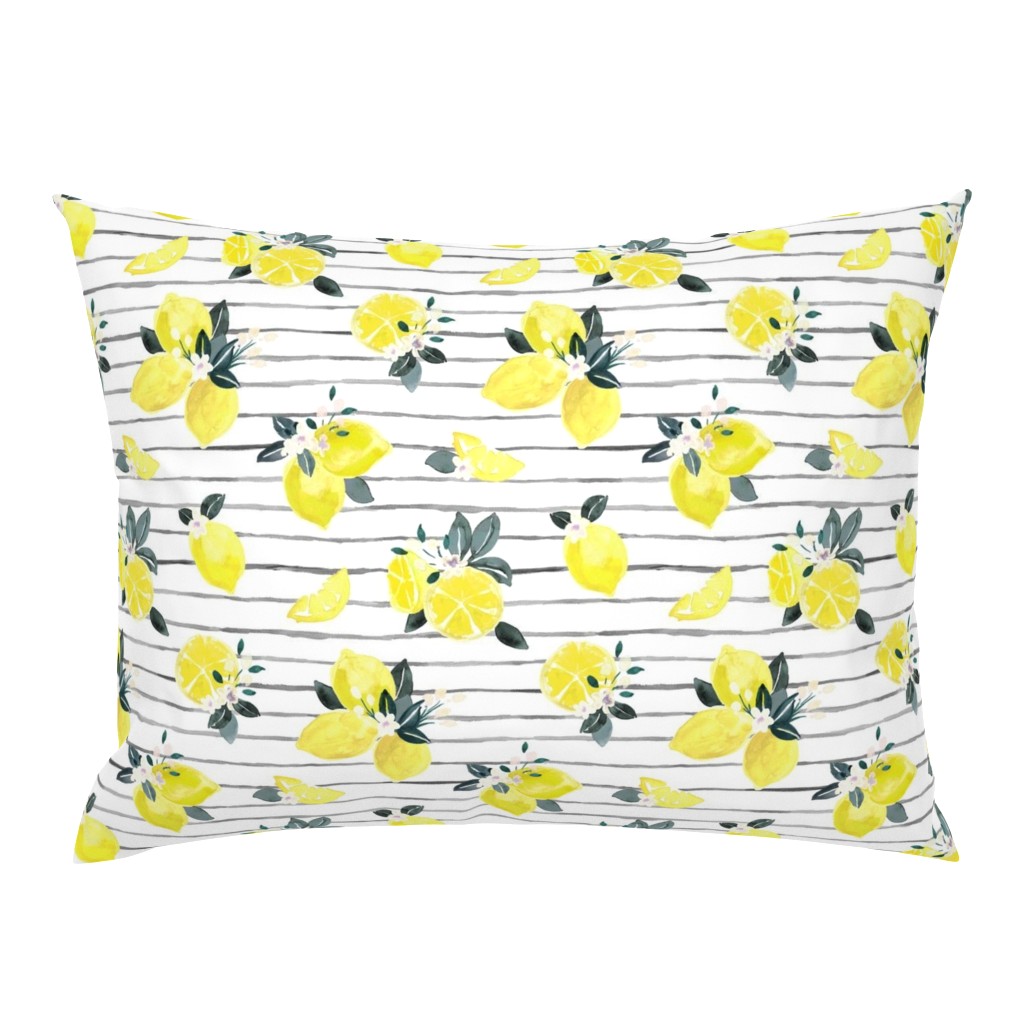 Citrus + Flowers lemon stripe