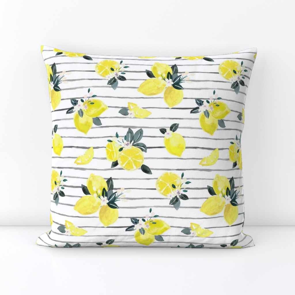 Citrus + Flowers lemon stripe