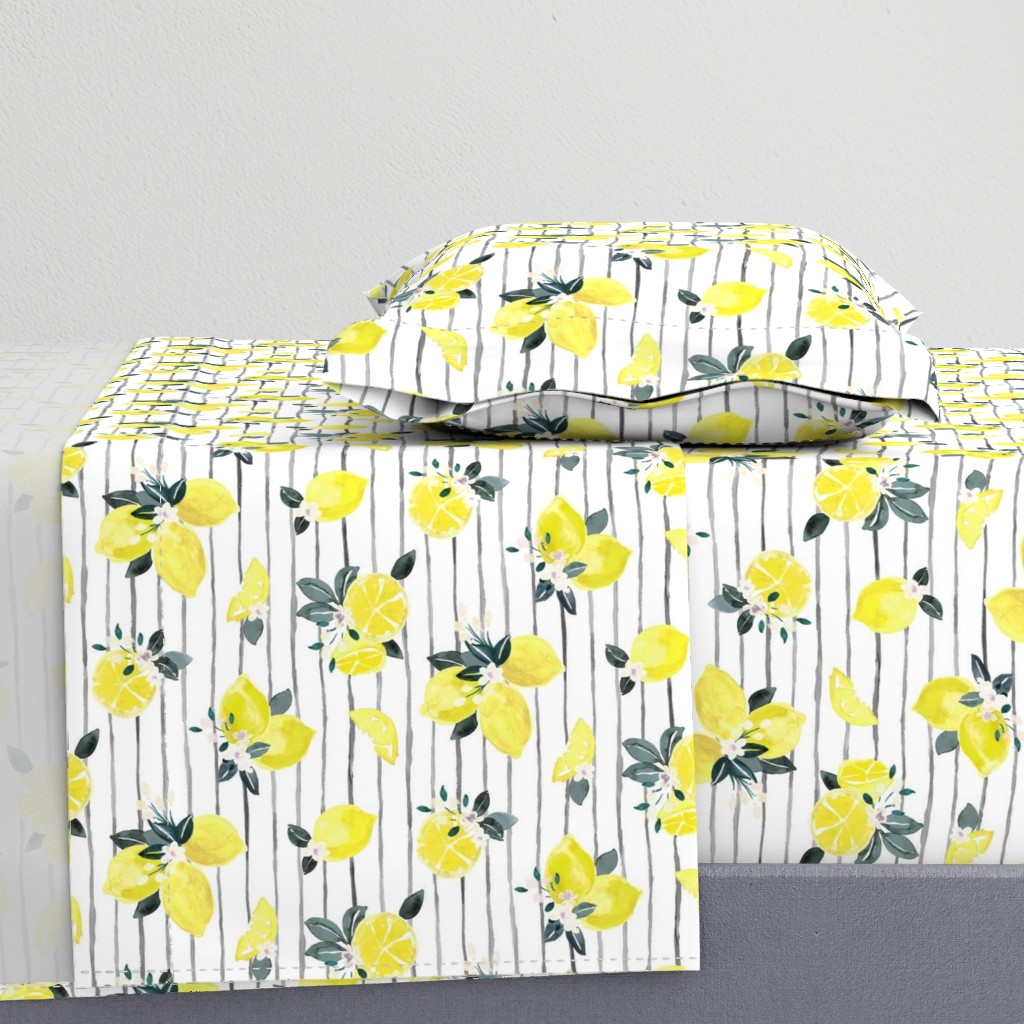 Citrus + Flowers lemon stripe