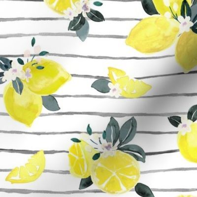 Citrus + Flowers lemon stripe