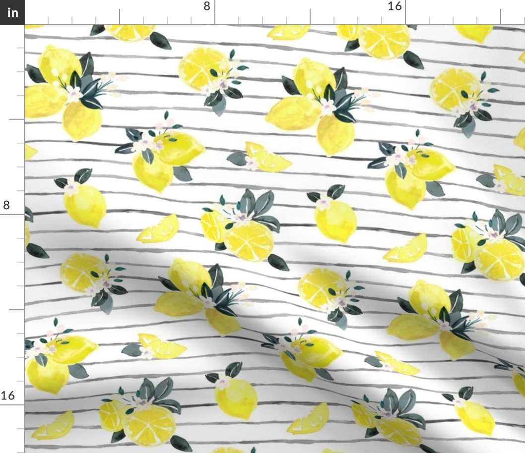 Citrus + Flowers lemon stripe