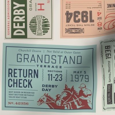 Derby Day Vintage Tickets