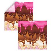 Chocolate Sauce 24x24 LARGE pattern