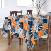 Patchwork Deer - Navy, Orange, Grey - Broncos