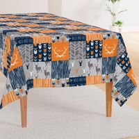 Patchwork Deer - Navy, Orange, Grey - Broncos