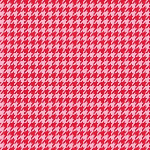 Houndstooth Red and Pink Small