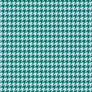 Houndstooth Baby Blue and Jade Green Small