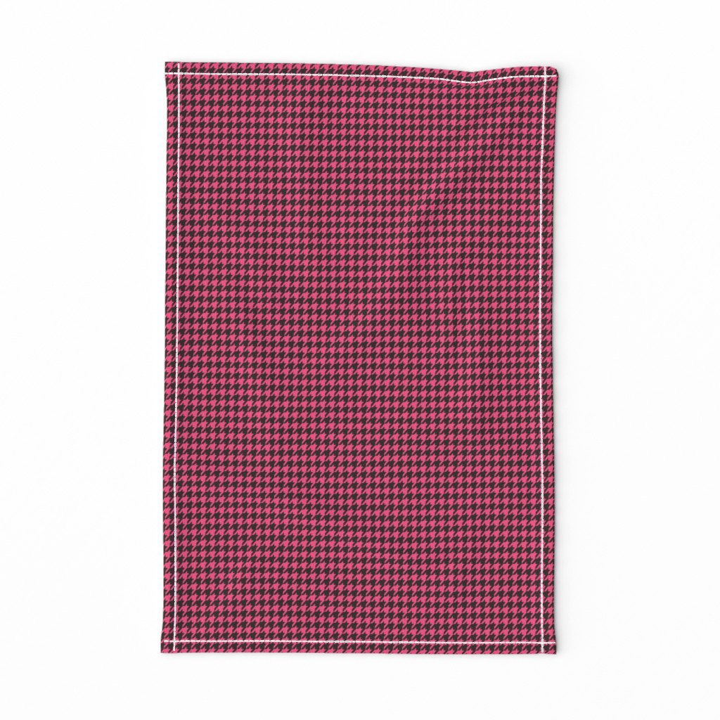 Houndstooth Black and Pink Small