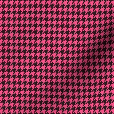 Houndstooth Black and Pink Small